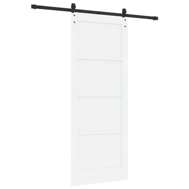 vidaXL Συρόμενη Πόρτα με Σετ Υλικών Λευκό 83x211 cm Ξύλο Πεύκου