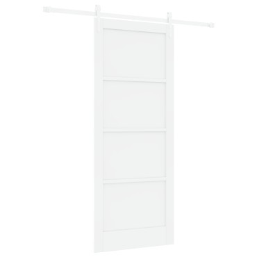 Συρόμενη Πόρτα vidaXL με Σετ Υλικών Λευκή 86x211 cm Στερεό Ξύλο Πεύκου, Εσωτερική Πόρτα vidaXL 'ORKDAL' Λευκή 86x211x4 cm Στερεό Ξύλο Πεύκου