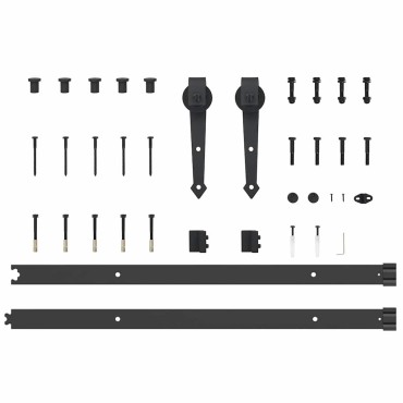 vidaXL Συρόμενη Πόρτα με Σετ Υλικών Λευκή 61x198.5 εκ. Στερεό Ξύλο Πεύκου