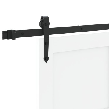 vidaXL Συρόμενη Πόρτα με Σετ Υλικών Λευκή 61x198.5 εκ. Στερεό Ξύλο Πεύκου
