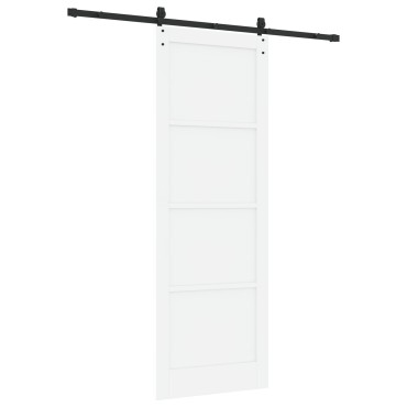 Συρόμενη Πόρτα vidaXL με Σετ Υλικών Λευκό 83x232 cm Στερεό Ξύλο Πεύκου, Εσωτερική Πόρτα vidaXL 'ORKDAL' Λευκή 83x232x4 cm Στερεό Ξύλο Πεύκου