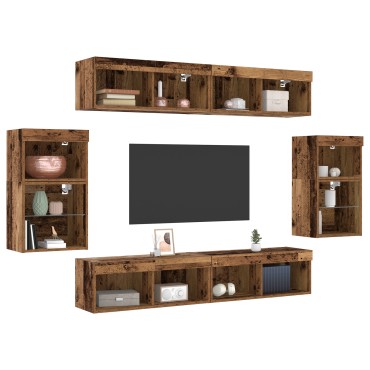 Floating Shelf 2 τεμ. Παλαιό ξύλο 40x28.5x40cm Επεξεργασμένο ξύλο