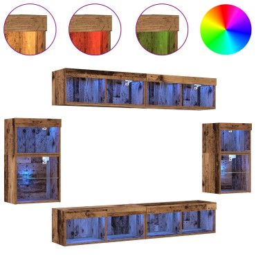 Floating Shelf 2 τεμ. Παλαιό ξύλο 40x28.5x40cm Επεξεργασμένο ξύλο