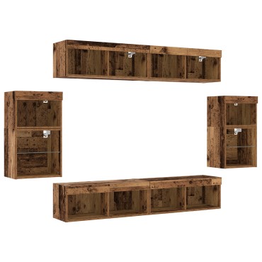 Floating Shelf 2 τεμ. Παλαιό ξύλο 40x28.5x40cm Επεξεργασμένο ξύλο