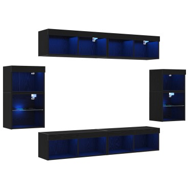 vidaXL Κρεμαστά ράφια 2 τεμ. Μαύρη βελανιδιά 40x28,5x40cm Ξύλο Επεξεργασμένης