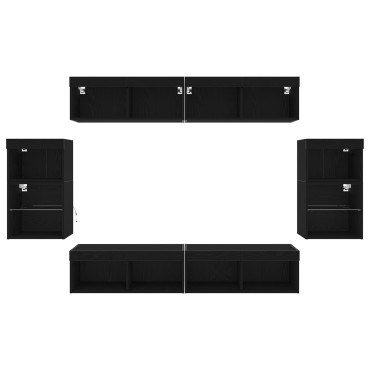 vidaXL Κρεμαστά ράφια 2 τεμ. Μαύρη βελανιδιά 40x28,5x40cm Ξύλο Επεξεργασμένης