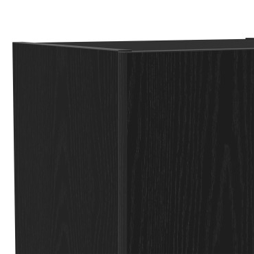 vidaXL LED Ντουλάπα TV Μαύρη Δρυς 30.5x30x102cm Μηχανικά Φτιαγμένη Ξύλινη