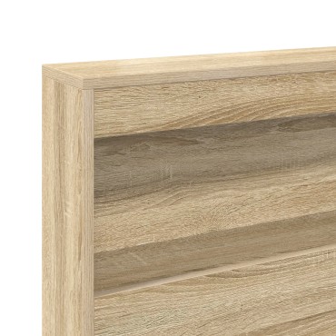 vidaXL Κρεβάτι Βιβλιοθήκης Σονόμα Οξιά 90x200 εκ Επεξεργασμένο Ξύλο