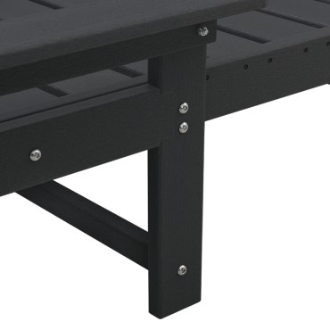 vidaXL Ξαπλώστρα 2 τεμ. Πολυαιθυλένιο Μαύρο 195,5x53x98,5cm