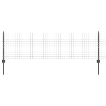 vidaXL Ευρωπαϊκό Φράχτη με 22 U Posts Γκρι 0,6x50 μ Μέταλλο