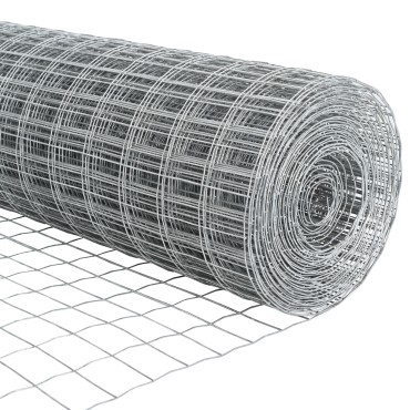 vidaXL Euro Fence με 5 Υποστηρίγματα Ασήμι 0,6x10 μ Ατσάλι