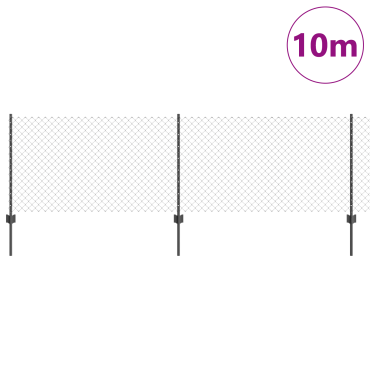 vidaXL Συρματόπλεγμα Περίφραξης με Πάσσαλο 10x0,8 m