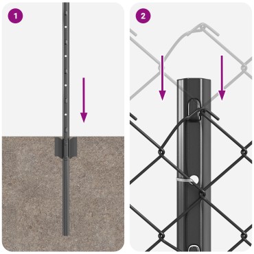 vidaXL Συρματόπλεγμα Περίφραξης με Πάσσαλο 10x0,8 m