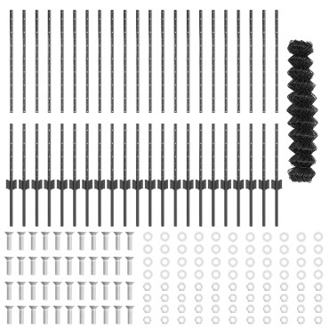vidaXL Φράχτης Αλυσίδας με 44 U Posts Γκρι 1x25 μ Ατσάλι