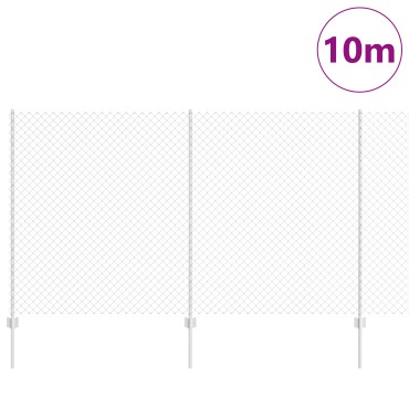 vidaXL Φράχτης από Γαλβανισμένο Ατσάλι 1.4x10 m