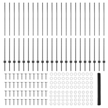 Post Φράχτη vidaXL 22 τεμάχια U-Channel Γκρι 150cm Χάλυβας, Εξαγωνικός Φράχτης vidaXL Γκρι 1.5x50 μ Χάλυβας