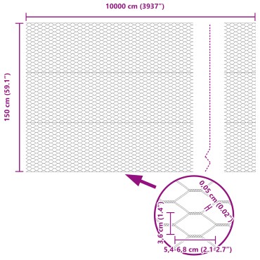 Φράχτες vidaXL 22 τμ U-Channel 150cm Γαλβανισμένο Ατσάλι, Φράχτης Εξάγωνου 1,5x100 μ Γαλβανισμένο Ατσάλι