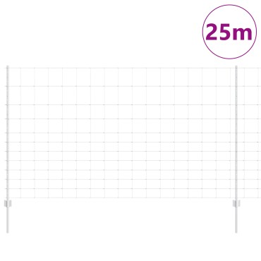 Πόλοι Φράχτη vidaXL 22 τεμάχια U-Channel 140cm Γαλβανισμένο Ατσάλι, Φράκτης Πεδίου vidaXL 1.4x25 μ Γαλβανισμένο Ατσάλι