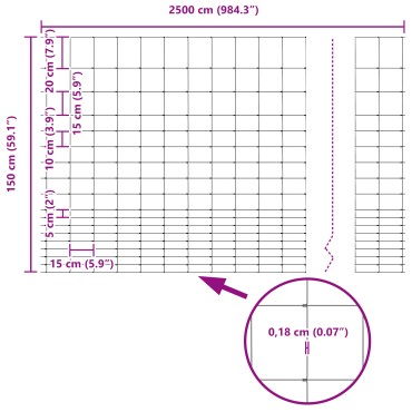 Φράχτες vidaXL 22 τεμ U-Channel 150cm Γαλβανισμένος Χάλυβας, Φράχτης Αγρού vidaXL 1.5x25 μ Γαλβανισμένος Χάλυβας
