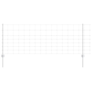 Φράχτες vidaXL 11 τεμ U-Channel 80cm Γαλβανισμένο Ατσάλι, Φράχτης vidaXL 0.8x50 μ Γαλβανισμένο Ατσάλι