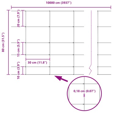 Πόλοι Φράχτη vidaXL 11 τεμ U-Channel 80cm Γαλβανισμένος Χάλυβας, Φράχτης Πεδίων vidaXL 0.8x100 m Γαλβανισμένος Χάλυβας