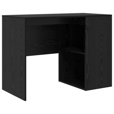 vidaXL Γραφείο Γωνίας Μαύρης Βελανιδιάς 102x88x75cm Επεξεργασμένη Ξυλεία 1 τεμ.