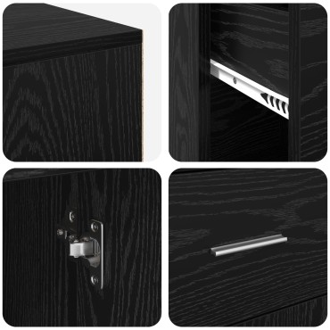 vidaXL Γραφείο Γωνίας Μαύρης Βελανιδιάς 102x88x75cm Επεξεργασμένη Ξυλεία 1 τεμ.
