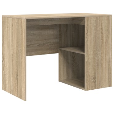 vidaXL Γωνιακό γραφείο με συρτάρι με ράφι Δρύς Sonoma 102x88x75 εκ 1 τεμ.