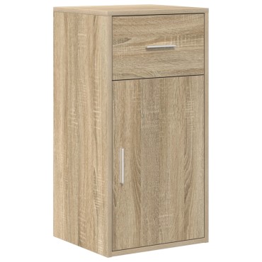 vidaXL Γωνιακό γραφείο με συρτάρι με ράφι Δρύς Sonoma 102x88x75 εκ 1 τεμ.