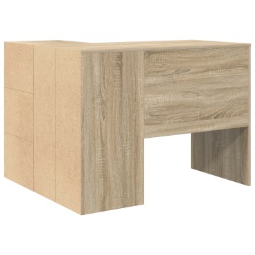 vidaXL Γωνιακό γραφείο με συρτάρι με ράφι Δρύς Sonoma 102x88x75 εκ 1 τεμ.