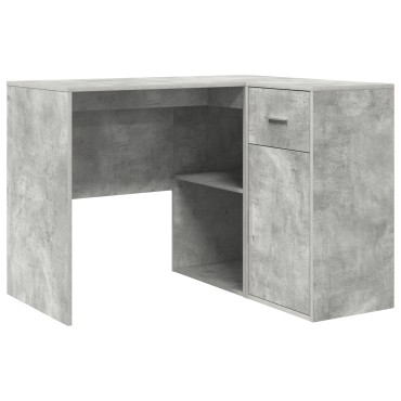 vidaXL Γωνιακό Γραφείο Γκρι Σκυροδέματος 102x88x75cm Επεξεργασμένο Ξύλο 1 τεμ.