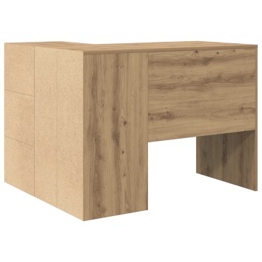 vidaXL Γωνιακό Γραφείο Δρυς 102x88x75cm Επεξεργασμένο Ξύλο 1 τεμ.