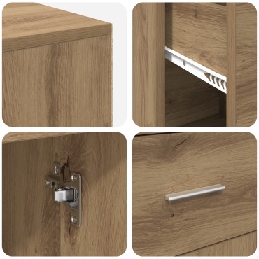 vidaXL Γωνιακό Γραφείο Δρυς 102x88x75cm Επεξεργασμένο Ξύλο 1 τεμ.