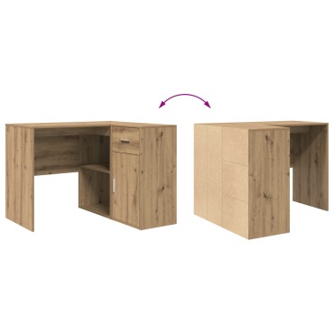 vidaXL Γωνιακό Γραφείο Δρυς 102x88x75cm Επεξεργασμένο Ξύλο 1 τεμ.