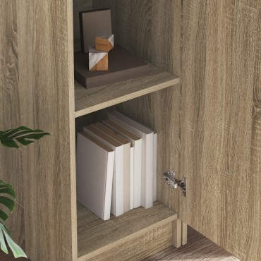 vidaXL Γραφείο με Αποθήκευση Sonoma Oak Επεξεργασμένο Ξύλο