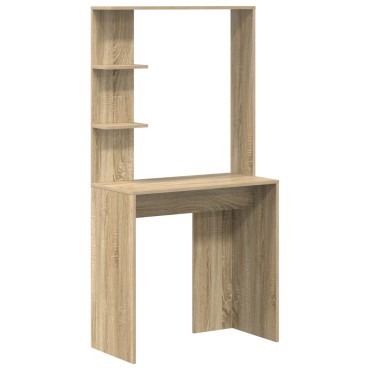 vidaXL Γραφείο με Αποθήκευση Sonoma Oak Επεξεργασμένο Ξύλο