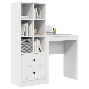 vidaXL Γραφείο Λευκό 105,5x34x127cm 2 τμχ. 1 τεμ.