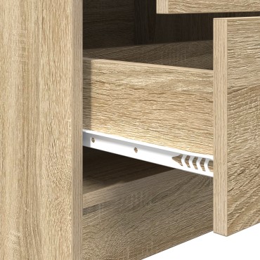 vidaXL Γραφείο με Αποθήκευση Sonoma Oak Επεξεργασμένο Ξύλο