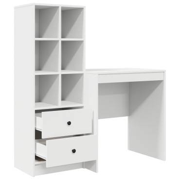 vidaXL Γραφείο Λευκό 115,5x50x127cm 2 τμχ. 1 τεμ.