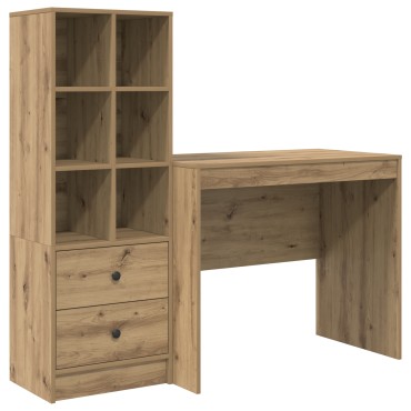 vidaXL Γραφείο με Αποθήκευση Artisan Oak Επεξεργασμένο Ξύλο