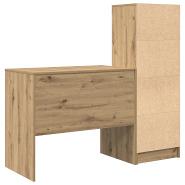 vidaXL Γραφείο με Αποθήκευση Artisan Oak Επεξεργασμένο Ξύλο