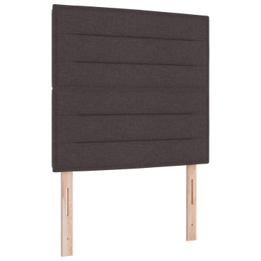 vidaXL Κρεβάτι με Βάση Σκούρο Καφέ 100x200 cm Ύφασμα