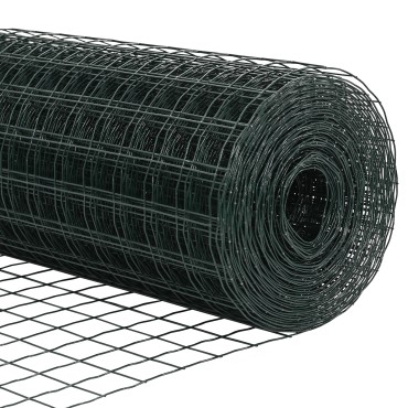 vidaXL Φράκτης Ευρώπης με 7 Πόδια 0.4x10 μ Γαλβανισμένος Χάλυβας Πράσινος