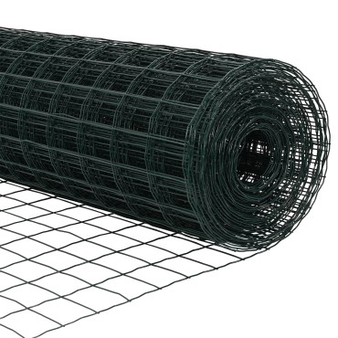 vidaXL Ευρωπαϊκή Στήριξη Φράχτη 10x0,4 m PVC-Επικαλυμμένο Ατσάλι