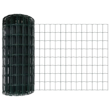 vidaXL Ευρωπαϊκή Στήριξη Φράχτη 50x0,4 μ PVC-Επικαλυμμένο Ατσάλι