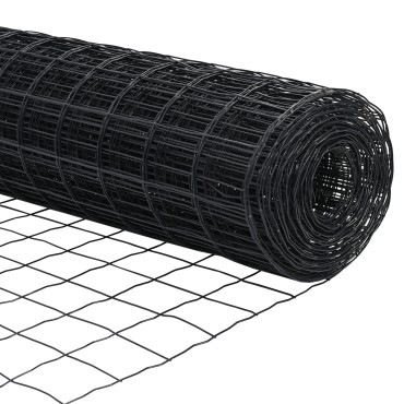 vidaXL Ευρωπαϊκός φράχτης με 13 στήλες 0.4x50 μ Γαλβανισμένος Χάλυβας Γκρι
