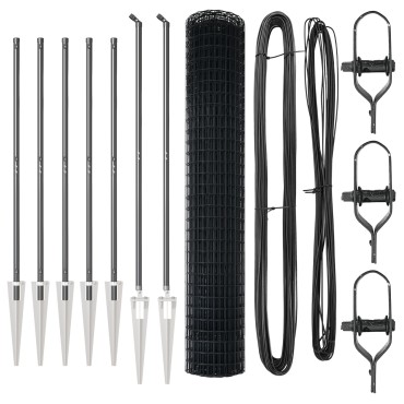 vidaXL Euro Fence με 7 Στήριξες Άγκυρας 1.5x10 μ Γαλβανισμένο Μέταλλο Γκρι