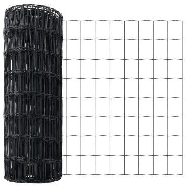 vidaXL Euro Fence με 13 στήλες φράχτη 0.4x50 μ. Γαλβανισμένο μέταλλο Γκρι