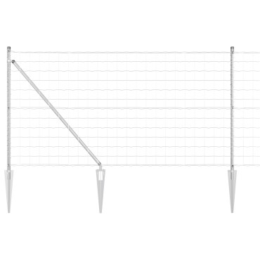 vidaXL Euro Fence με 7 αγκύλες 1x10 μ Γαλβανισμένο Ατσάλι