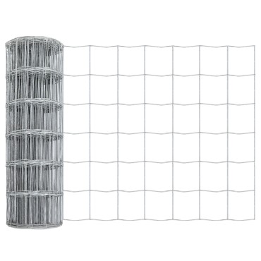 vidaXL Euro Fence με 7 αγκύλες 1x10 μ Γαλβανισμένο Ατσάλι